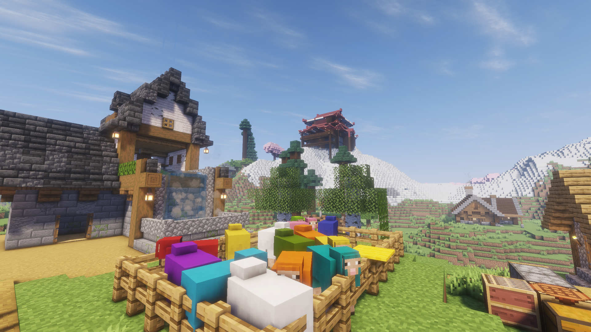 Screenshot of a build on Fortunecraft